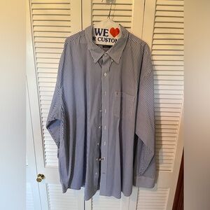 Men’s 3XLT White/Blue Izod Buttondown